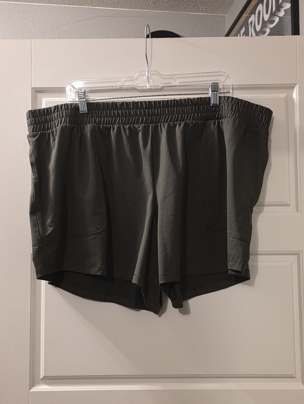 all in motion Olive Green Athletic Elastic-Waist Shorts Size 1X